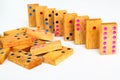 Wooden dominos isolated Royalty Free Stock Photo