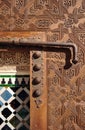 Wooden door, Alhambra palace in Granada, Spain