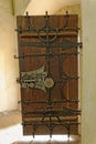 Door in Biertan Fortified Church, Romania Royalty Free Stock Photo
