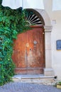 Wooden door. Cancellara. Basilicata. Italy. Royalty Free Stock Photo