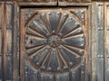 Wooden door of the Church of Santa Maria - Boadilla del Camino