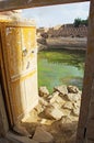 Wooden door, cistern, Thula, fortified city, Yemen