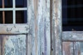 Wooden door with glasses