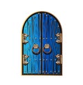 Old fairytale door with forged handles