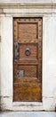 Wooden door, Gothic style, Florence.