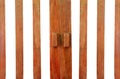 Wooden door with handle Royalty Free Stock Photo
