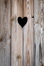 The wooden door with heart. Background