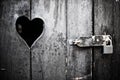 Wooden door with heart