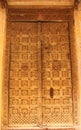 A wooden door in a house