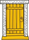 Wooden door isolated