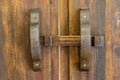 Wooden Door Lock. Royalty Free Stock Photo