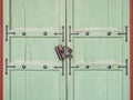 Wooden door with Lock Vintage style Gate Architecture details Royalty Free Stock Photo