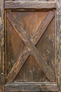 Wooden door lock, vintage wooden door, Brown door, texture, background. Royalty Free Stock Photo