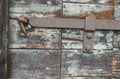 Wooden door locked Royalty Free Stock Photo