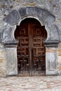 Wooden Door of the Mission Espada in San Antonio