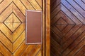 Wooden door with mock up template