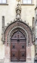 Wooden door of an old house