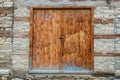 Door of The oldest house in Lahic mountainous village made of stone in Azerbaijan