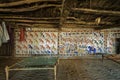 Wooden Door Pillar beam at veranda or verandah of Rathwa Tribal House