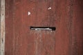 Wooden door with the post box Royalty Free Stock Photo