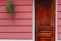 Wooden door wall background vintage. pink paint. wood structure pattern Royalty Free Stock Photo