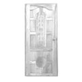 Wooden door white  isolated on white background Royalty Free Stock Photo