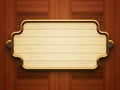 Wooden doorplate Royalty Free Stock Photo