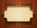 Wooden doorplate