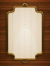 Wooden doorplate vertical Royalty Free Stock Photo
