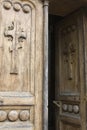 Wooden doors of the church Royalty Free Stock Photo