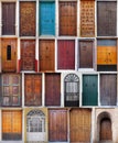 Wooden doors collection Royalty Free Stock Photo