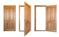 wooden doors isolated