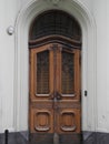 Wooden doors in the house Royalty Free Stock Photo