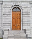 Wooden double doors