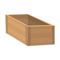 Wooden drawer. Box package. Transportation container or empty wood crate, cargo distribution pack