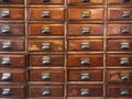 Wooden drawer Vintage cabinet Furniture collection Royalty Free Stock Photo