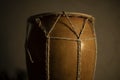 Wooden drum. African percussion instrument. Traditional musical instrument Royalty Free Stock Photo