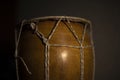 Wooden drum. African percussion instrument. Traditional musical instrument Royalty Free Stock Photo