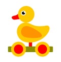 Wooden duck pull toy Royalty Free Stock Photo