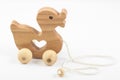 Wooden Duck Toy on Rope