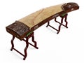 Wooden dulcimer traditional musical instrument.