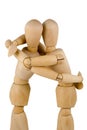 Wooden dumies hug