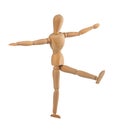 Wooden dummy in the balance Royalty Free Stock Photo