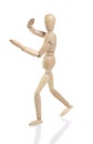 Wooden dummy holding something