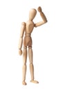 Wooden Dummy Isolated Over White Royalty Free Stock Photo