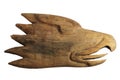 Wooden eagle head Royalty Free Stock Photo