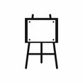 Wooden easel icon, simple style
