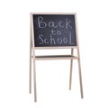 Wooden easel on a white background