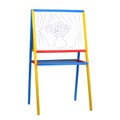 Wooden easel on a white background
