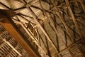 Wooden eaves of Axente Sever Church, Romania Royalty Free Stock Photo